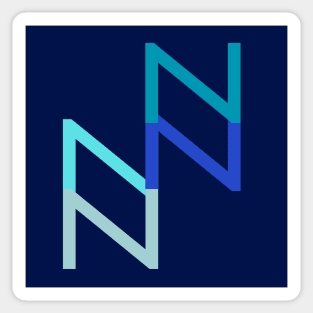 Letter N, the pattern 5 Sticker